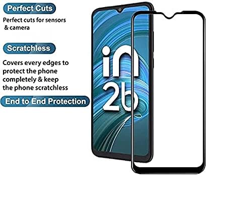 Image of DD SON Premium HD+ Tempered Glass Screen Protector Guard Compatible For Micromax IN 1B / Micromax IN 2B | Edge to Edge Coverage With Easy installation kit for Smartphone