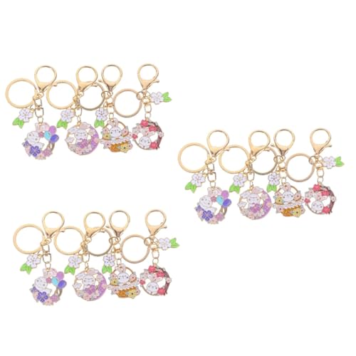 Porte-clés lapin VALICLUD : lot de 12 pendentifs charmants pour clés de voiture