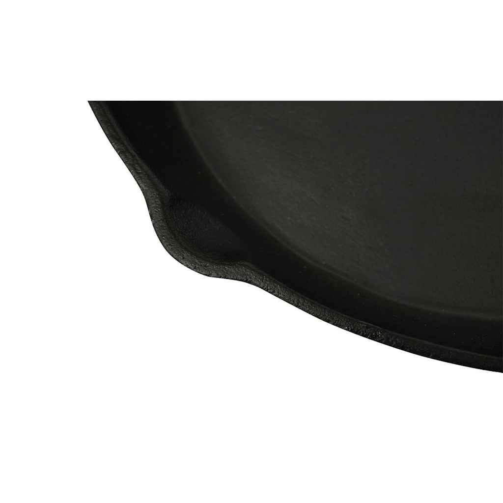 Patelnia grillowa okrągła 30 cm, żeliwna patelnia z 2 wylewkami