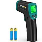 ERICKHILL ROOKCORE Infrared Thermometer -50℃~600℃ Adjustable Emissivity Non-Contact Laser Thermometer Gun LCD Backlit Display -Compact Size for Vehicle Repair/Cooking/BBQ/Freezer/Food, Dark Green