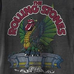 The Rolling Stones T Shirt Us 1972 Officiel Unisex Amplified Vintage Charcoal - Les Beatles, Paul McCartney, John Lennon, RIngo Starr, George Harrison The Rolling Stones T Shirt Us 1972 Officiel Unisex Amplified Vintage Charcoal – Image 2