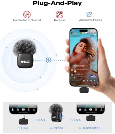 Wireless Lavalier Microphone for iPhone, iPad, Android Phone - View 8