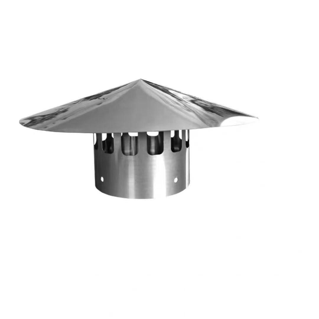Tapón de acero 304 para escape y extracción de humo en cocinas con conducto de 140 mm