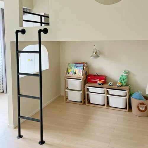 Échelle en fer forgé noir haut de gamme pour mezzanine et lit