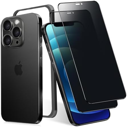 （20:30時点） MINIKA 180度 覗き見防止フィルム iPhone 12 / iPhone 12 Pro 用の ガラスフィルム 覗き見防止 いPhone 12プロ 保護フィルム のぞき見防止 アイフォン 12 / 12Pro フィルム 覗き見 プライバシー保護 左右 見えない 横から見えない 【ガイド枠付き / 2枚セット】