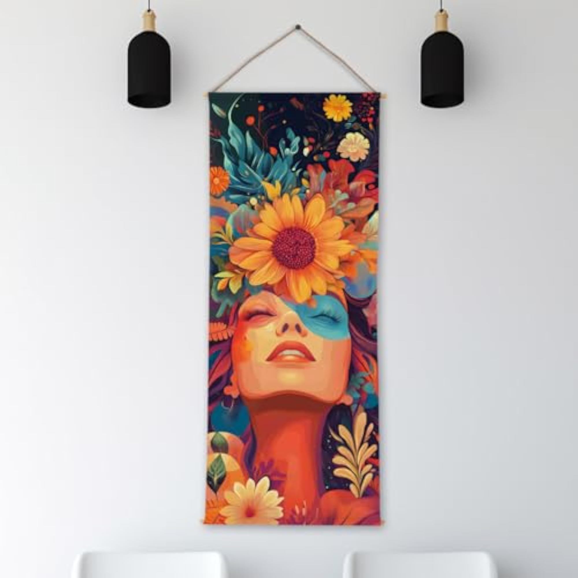Maximalist Wall Hanging Tapestry 24x60 In