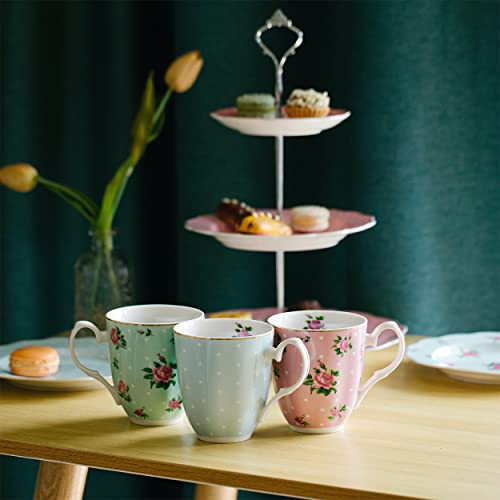 Btat- Porcelain Dessert Stands, 3 Tier Cake Stand, Cupcake Stand, Floral Cupcake Display Stand, Cupcake Stands For Dessert Table, Tiered Cupcake Stand, Cupcake Tier, Cupcake Holder #TOP6