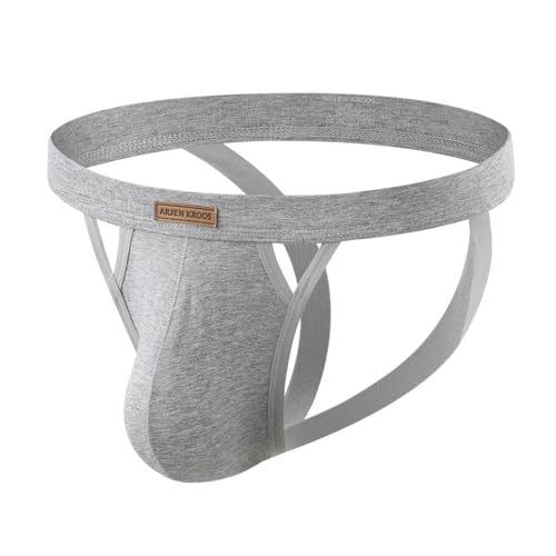 Arjen Kroos Men Cotton Jockstrap Sexy Low Rise Jock Strap Thong Underwear