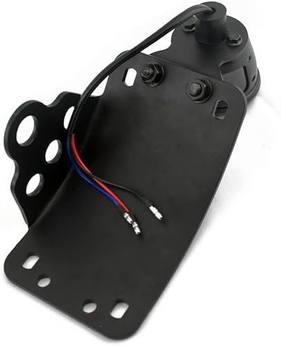 Miniatura 9 de Motocicleta 0.748 in (34") Montaje lateral trasero Luz trasera Soporte de matrícula integrado para Harley Sportsters Bobber Chopper