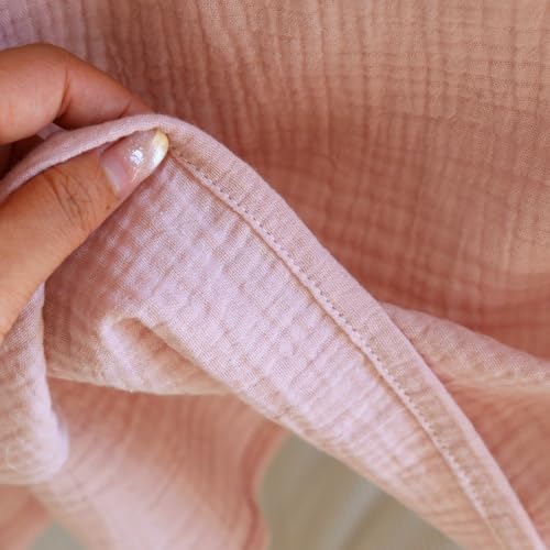 Robe de nuit en gaze de coton rose style chinois pour vos soirées d'été