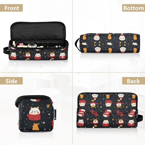 Bolsa de viaje resistente al calor Typography Marble para herramientas de cabello como planchas y rizadores, organizador portátil miniatura 5