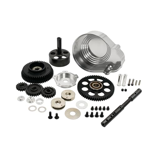 FLMLF Alloy 3 Speed Transmission Gear Kit for 1/5 HPI RV KM Baja 5B 5T 5SC Buggy Rc Car Parts (Silver)