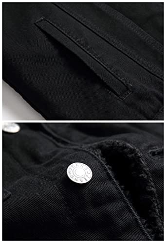 Lzler Men'S Fleece Jean Jacket Winter Cotton Sherpa Lined Denim Fur Trucker Jacket thumb #3