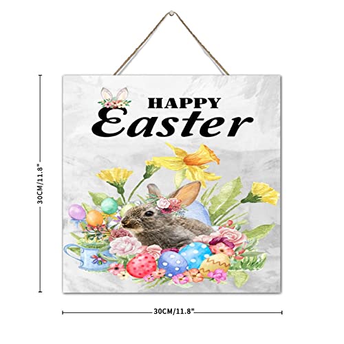 Plaque décorative Happy Easter en bois à offrir pour les fêtes - 3
