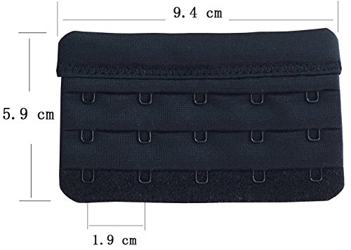 Chanie Damskie opakowanie z 3 miękkimi wygodnymi przedłużeniami do biustonosza 5,9 cm x 9,4 cm