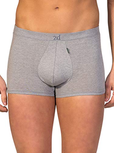 ZD ZERO DEFECTS | Bóxer Shorty Hombre | Algodón Egipcio Premium | Talla: L - Color: Gris