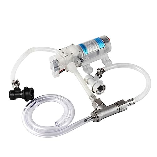 YYPTT Homebrew Gas Fermentation Pump, Beer Secondary Fermentation Speed Up Device Quick Carbonation Keg Wort in-line Aeration System Silver(United States)
