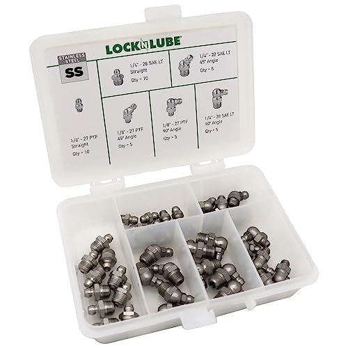 locknlube lnl140 stainless steel sae grease fittings set
