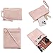 Soperwillton Women Backpack Purse PU Leather Anti-theft Fashion Shoulder Bag Travel Backpack Set 3pcs