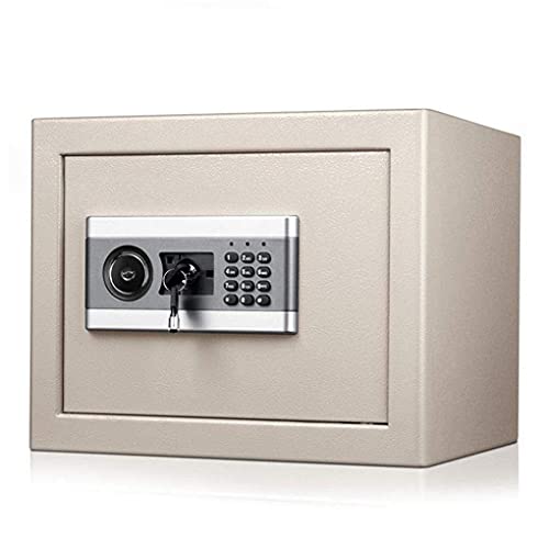 Coffre-fort à code électronique et clés de secours en acier noir