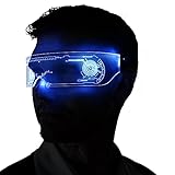 【AMPLIA GAMA DE USOS】Quieres destacar entre la multitud? Deshazte de esas sombras brillantes en clubes, bares, fiestas, conciertos o carnavales.¡Estos se aplicarán a todas las ocasiones! ¡Son duraderos! gafas cyberpunk es definitivamente un producto llamativo que llamará más la atención.