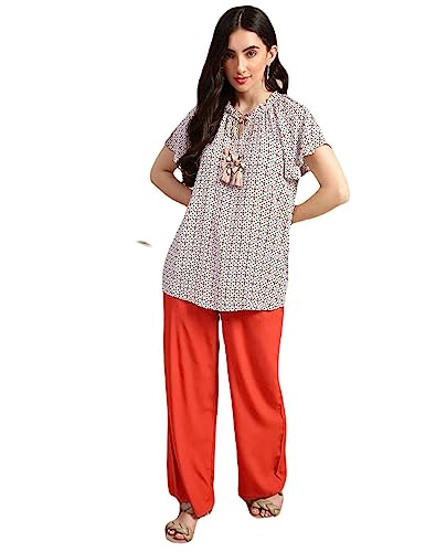 Image of Marks & Spencer Womens Printed Regular Fit Top (S)