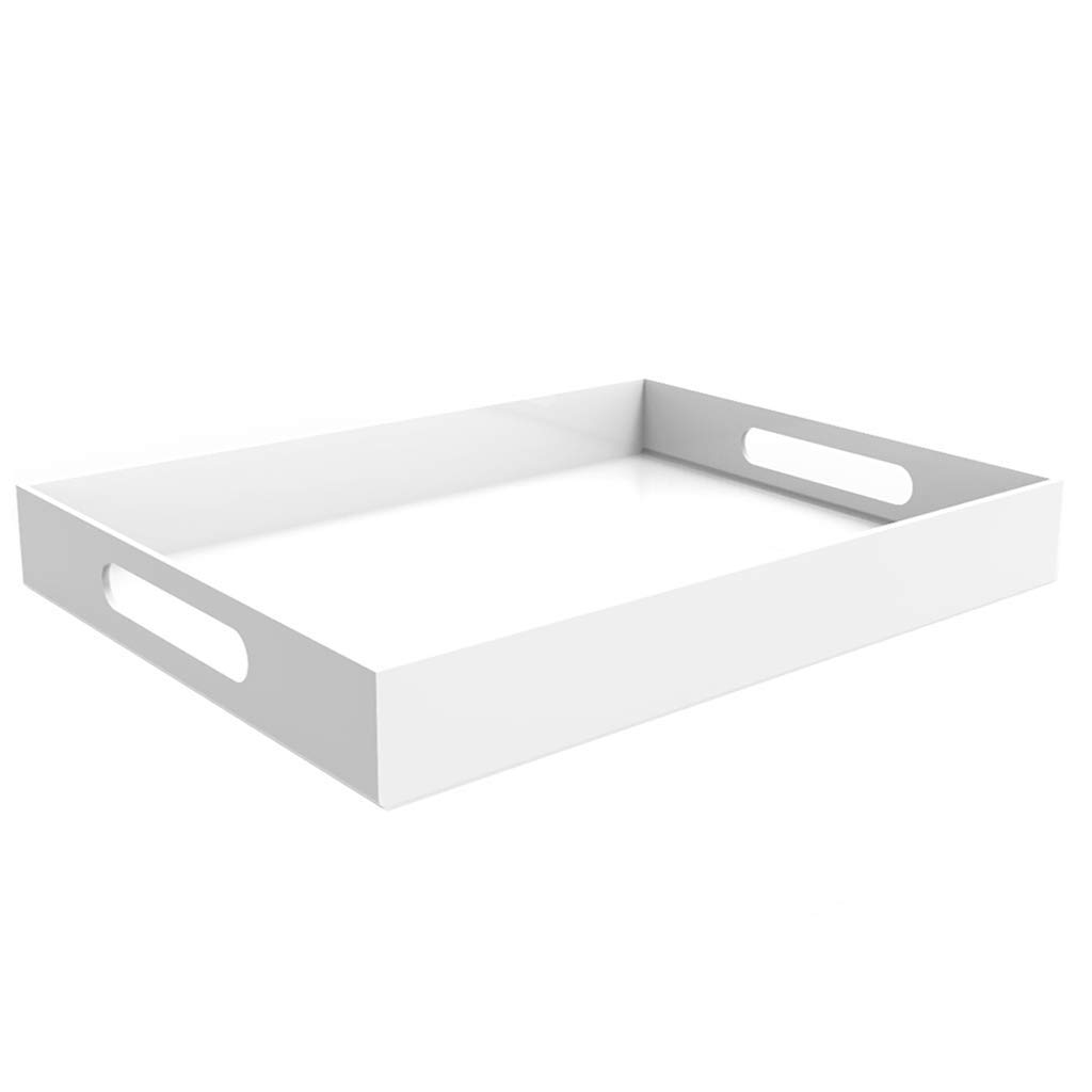 Vale Arbor White Acrylic Tray 16" x 12" Acrylic Tray for Coffee Table