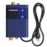 Lianfengymx 110V Instant Electric Water Heater 3000W, Under Sink Tankless Heater with Status Indicator Light, Compact Point-of-Use for Kitchen, RV, Nursery Hand Washing (Vertical Mount, Modern Blue)
