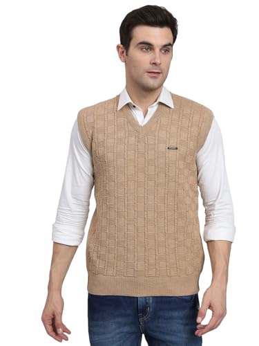 Image of eWools Men's Winterwear Woolen Self Cardigan Sweaters