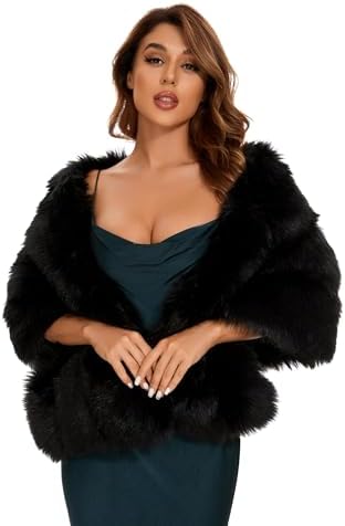 Women's Faux Fur Shawl Luxury Fur Shawls and Wraps Martinique | Ubuy