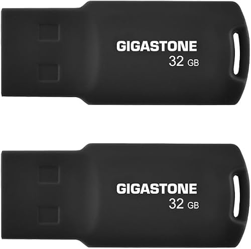 Gigastone 32GB 2-Pack V70 USB 2.0 Flash Drive Thumb Drive Memory Stick Pen Drive Capless Design