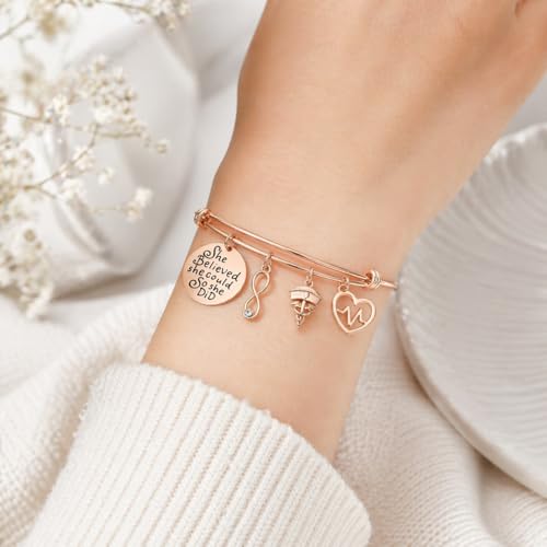 Image of Infinity Collection - LPN Charm Bracelet - LPN Bangle Nursing Appreciation Gift for RN LPN Graduation Licensed Nurse