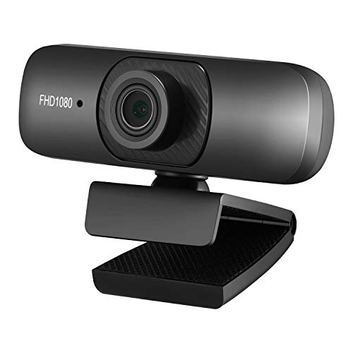 Best Deal Product Pollini Webcam with Built-in Microphone, 1080P HD Web Camera for Desktop Laptop, USB Plug and Play,110-Degree Wide Angle Computer Webcam with Privacy Cover, Streaming Webcam for Mac and PC(Black)