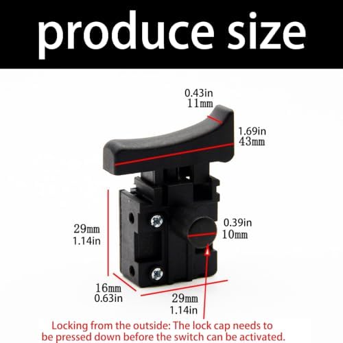 Electric Chainsaw Power Control Assembly, Start Lever Layout, 6 Inch and 8 Inch Fit, Polymer Housing for Worn Part Service Needs At Home - 2