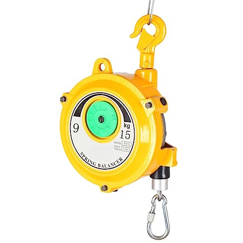 SaryEdge Equilibrador de Resorte, equilibrador retráctil, reducción Segura de la Fatiga, Fuerte Capacidad de Carga, equilibrador de Resorte multifunción, para maquinaria de construcción (9-15 kg