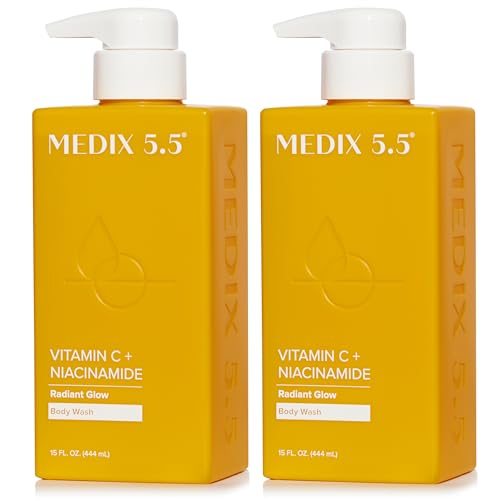 Medix 5.5 Radiant Glow Vitamin C Body Wash W/Niacinamide | Citrus Scented Gentle Body & Face...