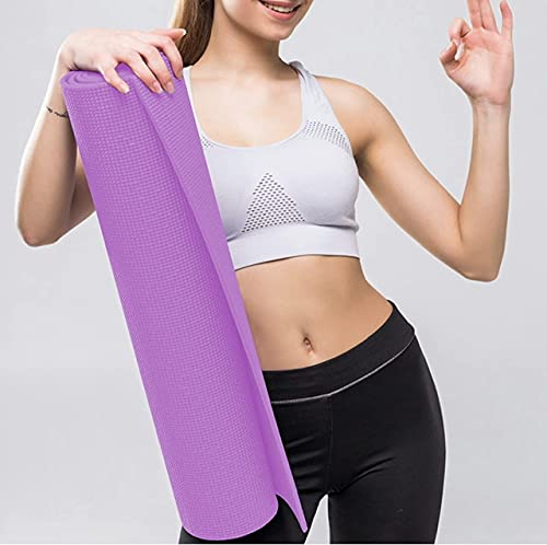 UNNAK 4MM Extra Yoga Mat for Men and Women | Antiskid Fitness Mat for Gym Workout Flooring Exercises Yoga Meditation | High Density Place Mat, Blue (Purple) (B09GJJQNVC) Amazon Price History, Amazon Price Tracker