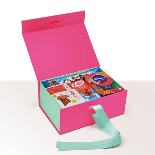 Image of RBS - Foldable Gift Box (23 X 16 X 10Cm) Decorative Gift Boxes For Packaging Empty Gift Packing Box Reusable Gift Boxes For Gifting Multipurpose Gift Box For Birthday Gifting (Flamingo Teal)