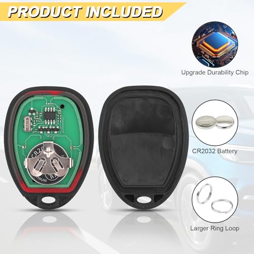 Vurkcy Key Fob Replacement for 2007-2014 Chevy Suburban Tahoe GMC Yukon/ 12-17 Traverse/ 07-13 Escalade Car Keyless Entry Remote Control,OUC60270 OUC60221,6 Buttons, 2Pcs by Vurkcy - Image 5