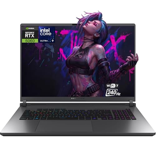 Image of ASUS ROG Strix G18 G815 Gaming AI Laptop 18 inch 2560x1600 240Hz 100% DCI-P3 Intel 24-core Ultra 9 275HX 32GB DDR5 1TB SSD GeForce RTX 5060 GDDR7 (Up to 572 AI Tops) RGB Backlit Thunderbolt Win11 ICP Hub