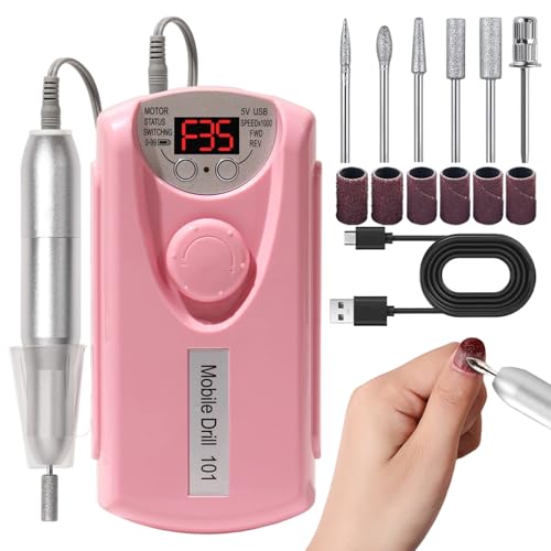 Máquina pulidora de uñas, lima de uñas eléctrica de 35000RPM, Kit de lima de taladro eléctrico, amoladora de belleza profesional..