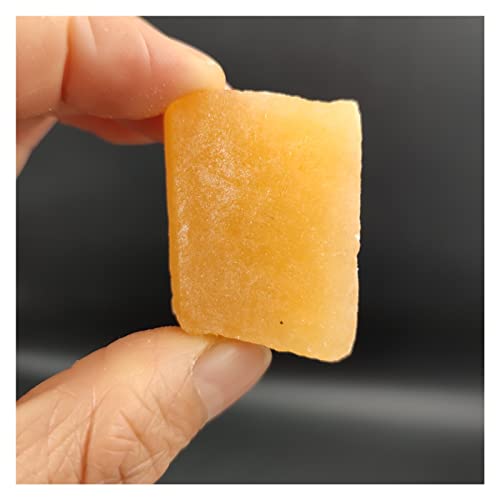 NIXCON Feng Shui Dekorieren Sie 1 Stück natürlichen Gream-Jade-Rohstein, Rauen gelben Kristall, Reiki-Steinexemplar, Heimdekoration, 2–4 cm rohen, Rauen, natürlichen Glücksschmuck, Vintage-Jadestein