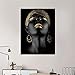 ZSLMX Arte De La Pared Impresa Lienzo Mujer Afroamericana Mujer Negra Pintura...