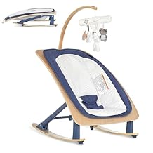 Evolur Tory 2-in-1 Rocker & Chair, Blue