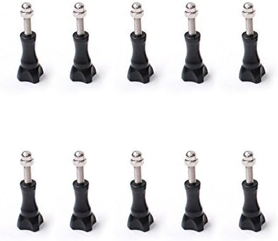 Oumers Long Thumbscrew with Cap Thumb Screw Set Stainless for GoPro Accessories Monopod Handhold Stick Mount/Windshield Suction for Gopro Hero5 Black, Hero4, Hero3+, Hero3, Hero2 Camera (10pcs/Pack)