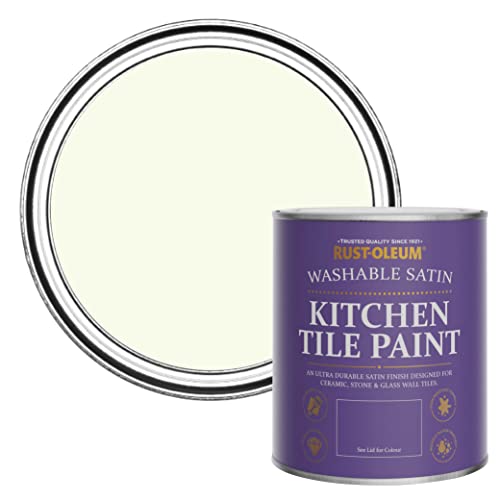 Rust-Oleum Green water resistant Kitchen Tile Paint in Satin Finish - Apple Blossom 750ml