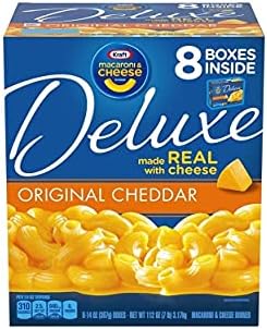 2 set Kraft Deluxe Original Cheddar Macaroni & Cheese Dinner (14 Ounce, 8 Pack)