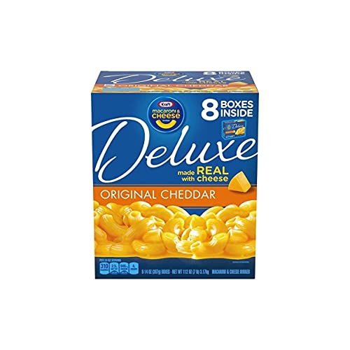 2 Set Kraft Deluxe Original Cheddar Macaroni & Cheese Dinner (14 Ounce, 8 Pack) #TOP25