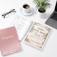 SKYDUE Zeugnismappe A4 – Stabile Zeugnis Mappe Mit 30 Hüllen, Ideal für Zeugnisse, Diplome, Zertifikate Und Wichtige Dokumente – Ordentliche Aufbewahrung & Archivierung-Rosa – Ansicht 5