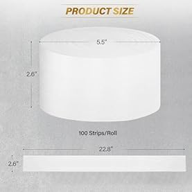 Alternative view of Neck Strips Barber Neck Strips - 100 Count Non-woven Fabric Barber Tape Professional Electrostatic Adsorption Disposable Haircut Paper Neck Band for Barbers and Hairstylists Barber Accessories